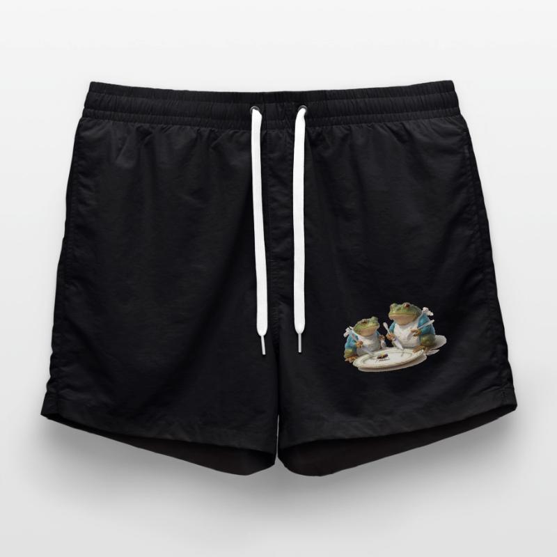 Frog Dinner: Fly on a Plate Swim Trunks