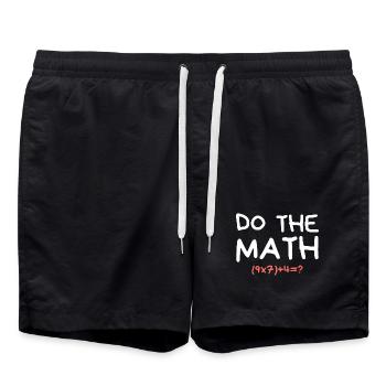 Do The Math 67 Meme Funny Teacher Six Seven - Badeshorts - Schwarz - Vorne - AI Model Male 185 light (185cm)