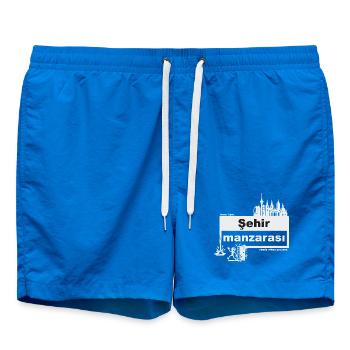 Paysage urbain - turc - prêt quand vous voulez - Short de bain - cobalt blue - Devant