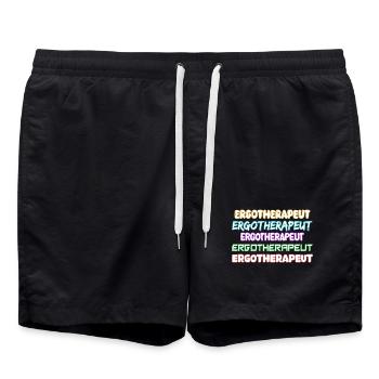 Ergotherapeut als Job - Badeshorts - Schwarz - Vorne - AI Model Male 185 light (185cm)