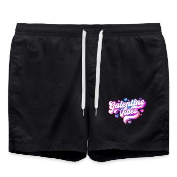 Ambiance Galentine Soirée de groupe de filles assorties mignonnes - Short de bain - noir - Devant - AI Model Male 185 light (185cm)