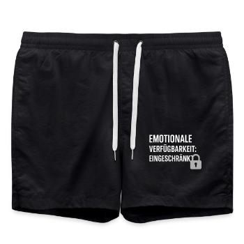 Disponibilité émotionnelle limitée - Short de bain - noir - Devant - AI Model Male 185 light (185cm)