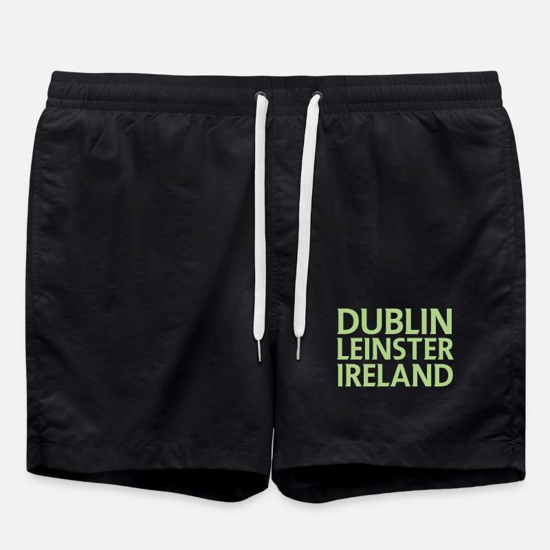 Dublin – Irlande Textdesign - Short de bain - noir