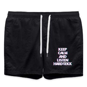 Hardtekk Tekk - Badeshorts - Schwarz - Vorne - AI Model Male 185 light (185cm)