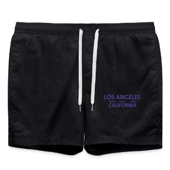 Los Angeles, Californie - Short de bain - noir - Devant - AI Model Male 185 light (185cm)