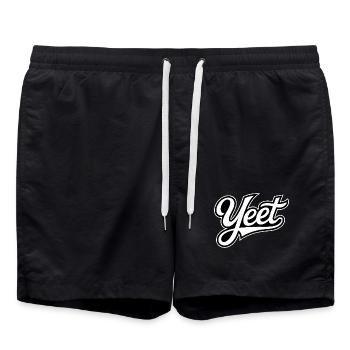 Yeet – Lustige Gen-Alpha-Memes - Badeshorts - Schwarz - Vorne - AI Model Male 185 light (185cm)