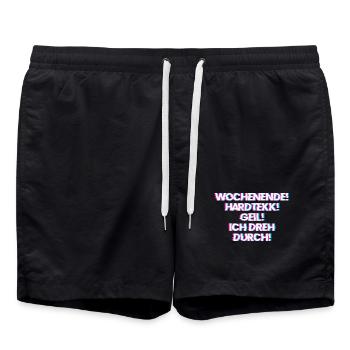 Hardtekk Tekk - Badeshorts - Schwarz - Vorne - AI Model Male 185 light (185cm)