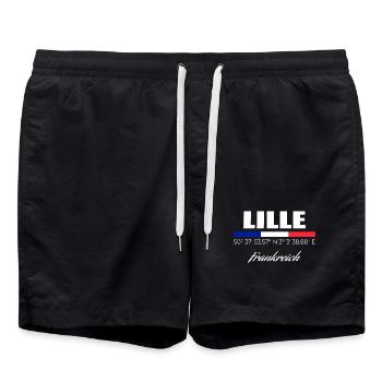 Lille - Short de bain - noir - Devant - AI Model Male 185 light (185cm)