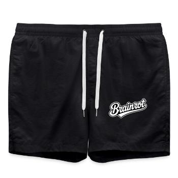 Brainrot – Lustige Gen-Alpha-Memes - Badeshorts - Schwarz - Vorne - AI Model Male 185 light (185cm)