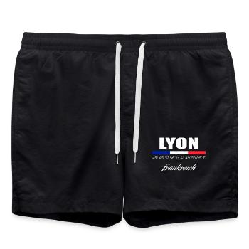Lyon - Short de bain - noir - Devant - AI Model Male 185 light (185cm)