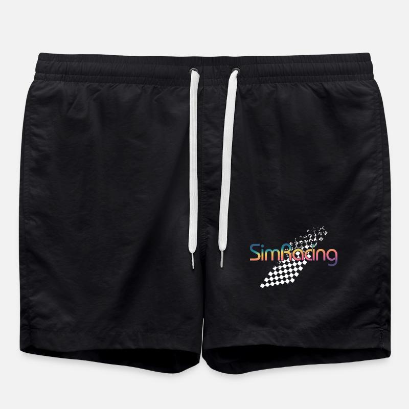 SimRacing Gradient Logo - Swim Trunks - black