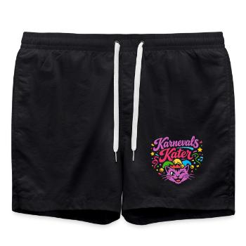 Costume de carnaval de chat - Short de bain - noir - Devant - AI Model Male 185 light (185cm)