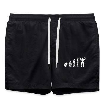 Évolution Fitness – Force au lieu de stagnation - Short de bain - noir - Devant - AI Model Male 185 light (185cm)