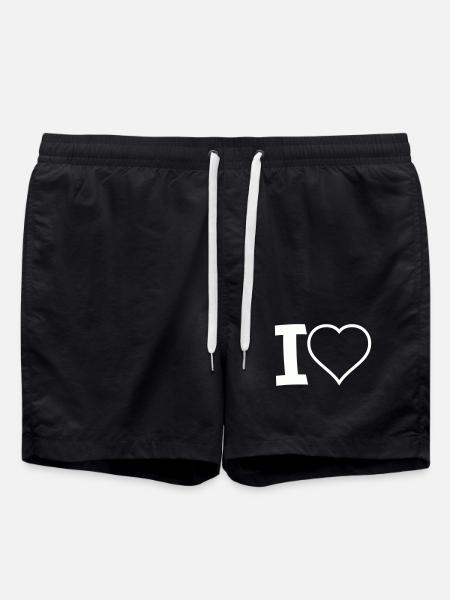 I Heart - Swim Trunks - black
