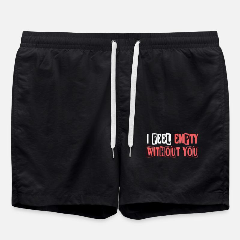 Feel empty without you - Swim Trunks - black