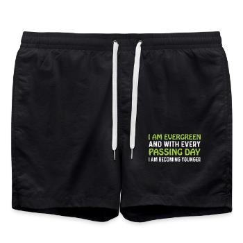 Toujours verd chaque jour plus jeune - Short de bain - noir - Devant - AI Model Male 185 light (185cm)