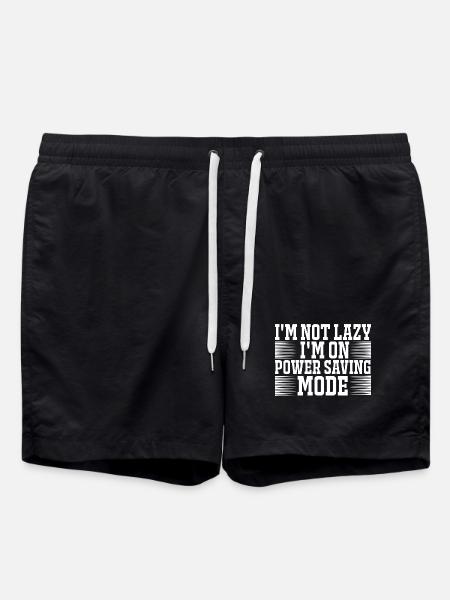 Not lazy power saving mode - Badeshorts - Schwarz