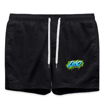 GRAFFITI-NAME LINO FÜR PERFEKTES GESCHENK DRUCKBAR - Badeshorts - Schwarz - Vorne - AI Model Male 185 light (185cm)