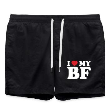 I Heart My BE Tee - Short de bain - noir - Devant - AI Model Male 185 light (185cm)