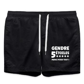 Schwiegersohn - Badeshorts - Schwarz - Vorne - AI Model Male 185 light (185cm)