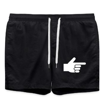 Main, index, index - Short de bain - noir - Devant - AI Model Male 185 light (185cm)