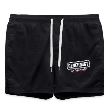 se permet de se faire plaisir bière alcoolisée bière de fête - Short de bain - noir - Devant - AI Model Male 185 light (185cm)