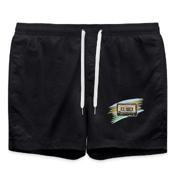 Cassettes Vibe Pinceaux néon - Short de bain - noir - Devant - AI Model Male 185 light (185cm)
