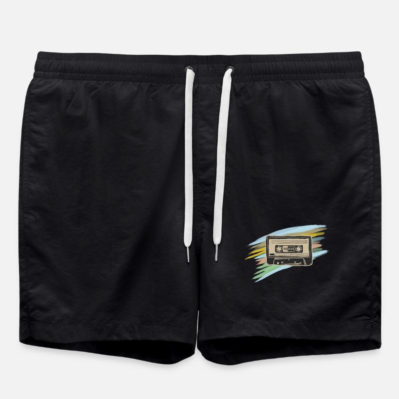 Cassettes Vibe Neon Brushes - Swim Trunks - black