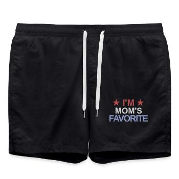 Enfant préféré Je suis le préféré de maman Le lieblin de maman - Short de bain - noir - Devant - AI Model Male 185 light (185cm)