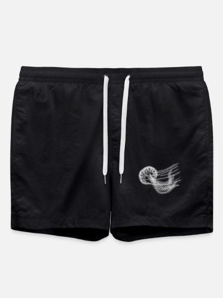 Leuchtqualle im Wasser - Badeshorts - Schwarz