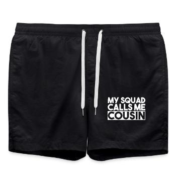 Design assorti de la réunion de famille Cousin Crew - Short de bain - noir - Devant - AI Model Male 185 light (185cm)