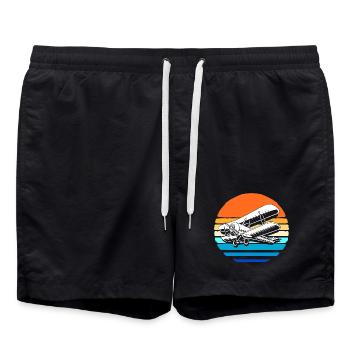 Avion modèle modèle - Short de bain - noir - Devant - AI Model Male 185 light (185cm)
