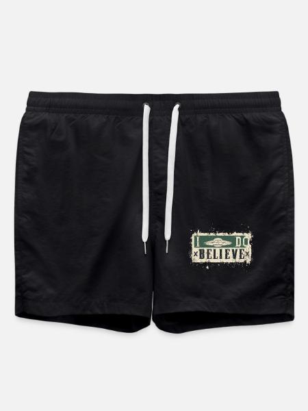 Ich glaube an UFOs - Badeshorts - Schwarz
