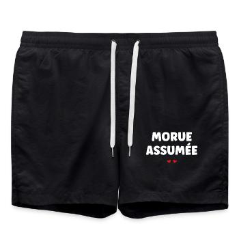 Morue Assumée - Short de bain - noir - Devant - AI Model Male 185 light (185cm)