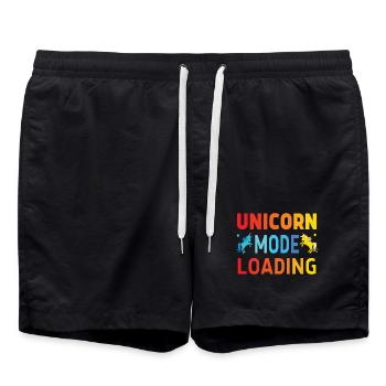 Chargement en mode licorne - Short de bain - noir - Devant - AI Model Male 185 light (185cm)