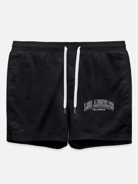 Los Angeles collegiate lettering - Swim Trunks - black