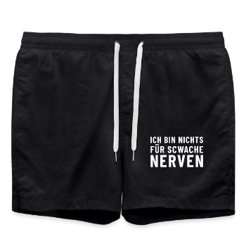 Je ne suis pas pour les âmes sensibles - Short de bain - noir - Devant - AI Model Male 185 light (185cm)