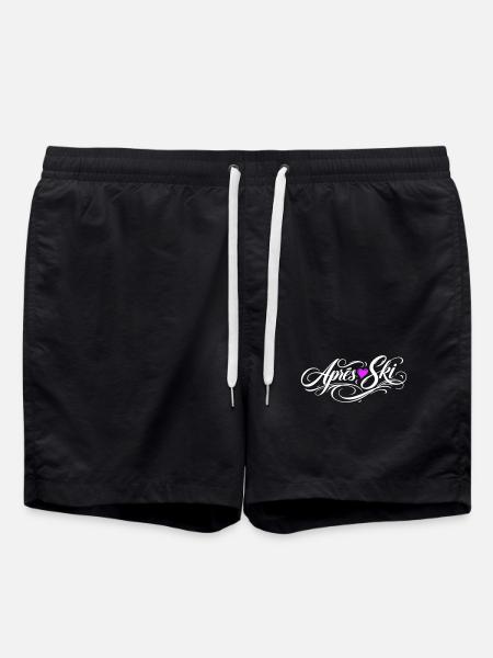 Après-ski heart love - Swim Trunks - black