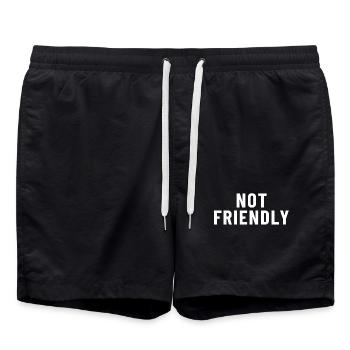 Not Friendly - Badeshorts - Schwarz - Vorne - AI Model Male 185 light (185cm)