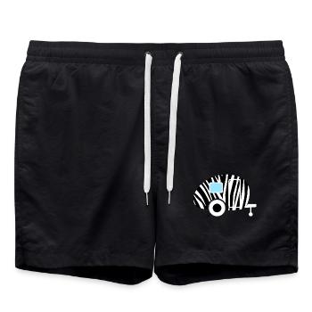 Caravane Zebra Safari Camping Zoo Caravan sw - Short de bain - noir - Devant - AI Model Male 185 light (185cm)