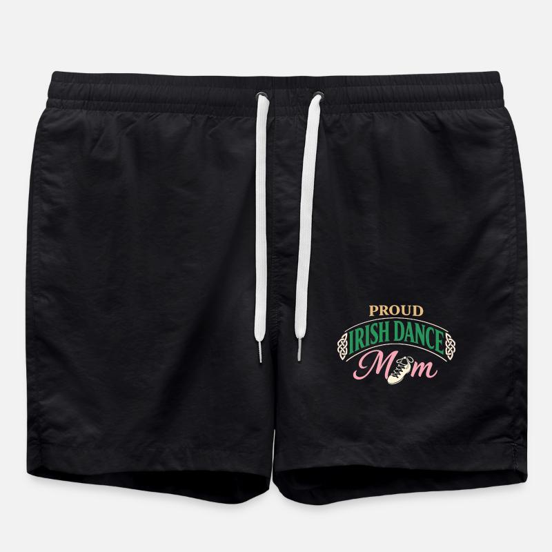 Irish Dance Step-dancing Celtic Fan - Swim Trunks - black