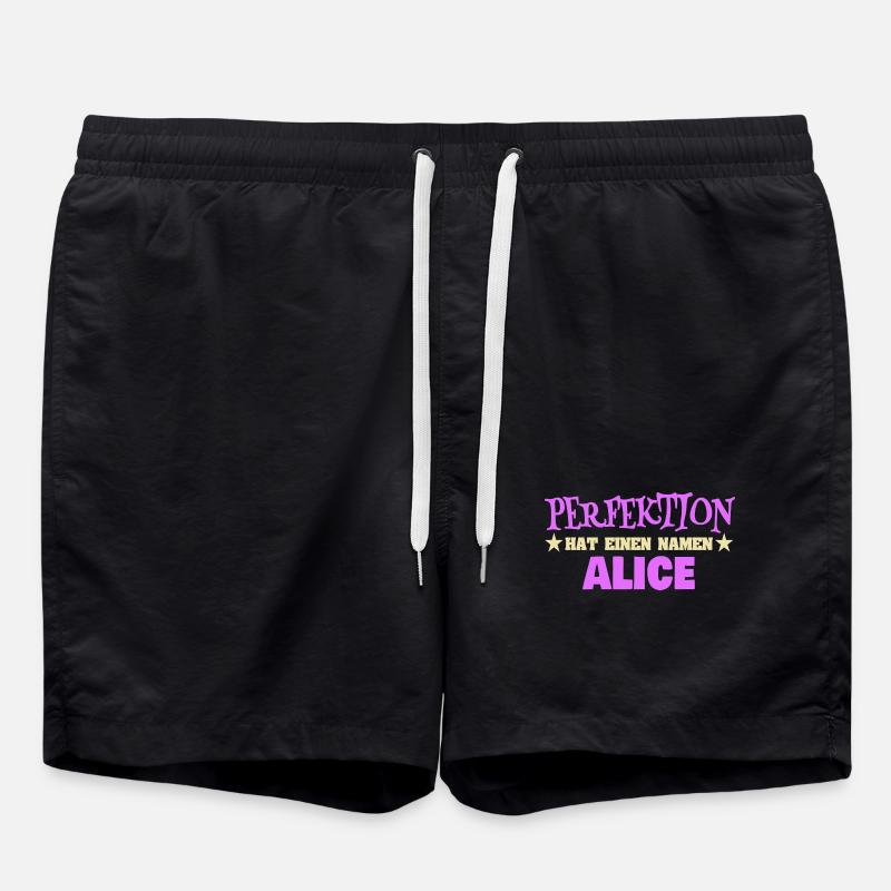 First name Alice - Swim Trunks - black