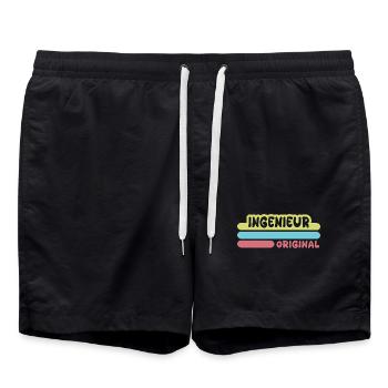 Ingenieur - Badeshorts - Schwarz - Vorne - AI Model Male 185 light (185cm)