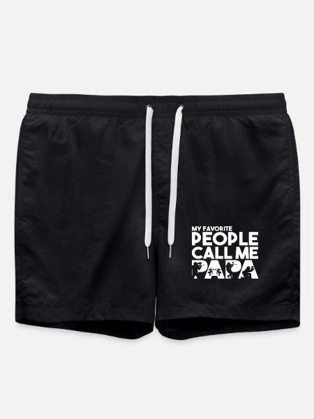 Lieblingsleute nennen mich Papa Paintball Dad - Badeshorts - Schwarz