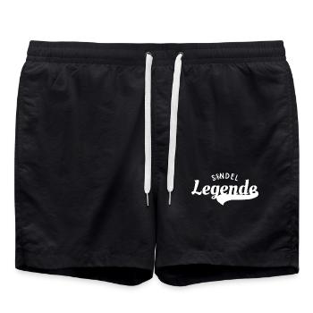 Sondeln_Legende_T-shirt_Design - Badeshorts - Schwarz - Vorne - AI Model Male 185 light (185cm)