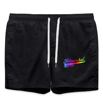 Patenonkel 2026, Patenonkel Hoodie, Tasche, Shirt - Badeshorts - Schwarz - Vorne - AI Model Male 185 light (185cm)