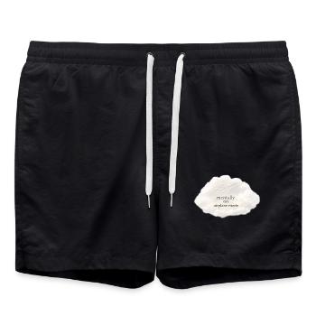 Mode avion mental - Short de bain - noir - Devant - AI Model Male 185 light (185cm)