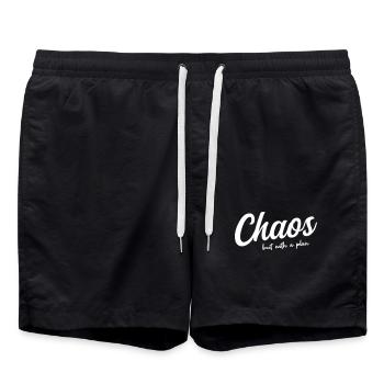 Chaos mit System - Badeshorts - Schwarz - Vorne - AI Model Male 185 light (185cm)