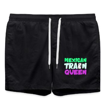 Mexican Train Domino - Badeshorts - Schwarz - Vorne - AI Model Male 185 light (185cm)