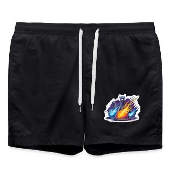 Expérience du laboratoire de la pluie de météores Quadrantide Lab Geek - Short de bain - noir - Devant - AI Model Male 185 light (185cm)